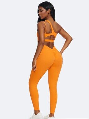 Better Me Seamless High-Waist Scrunch Leggings - Orange